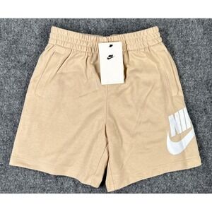 Nike Kids Size 7 Sanddrift Tan French Terry Athletic Shorts NWT